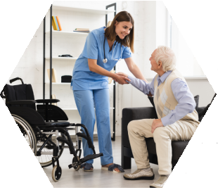 nurse with person